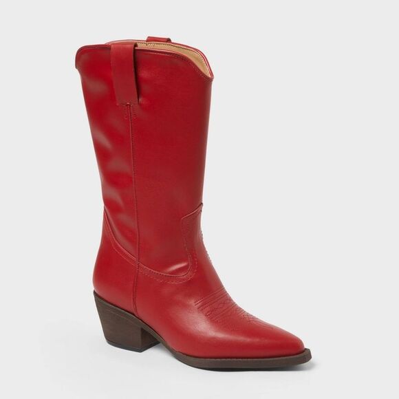 Universal Thread Shoes - Universal Thread - Women’s Reed Boots with Memory Foam Insole - Unive Red